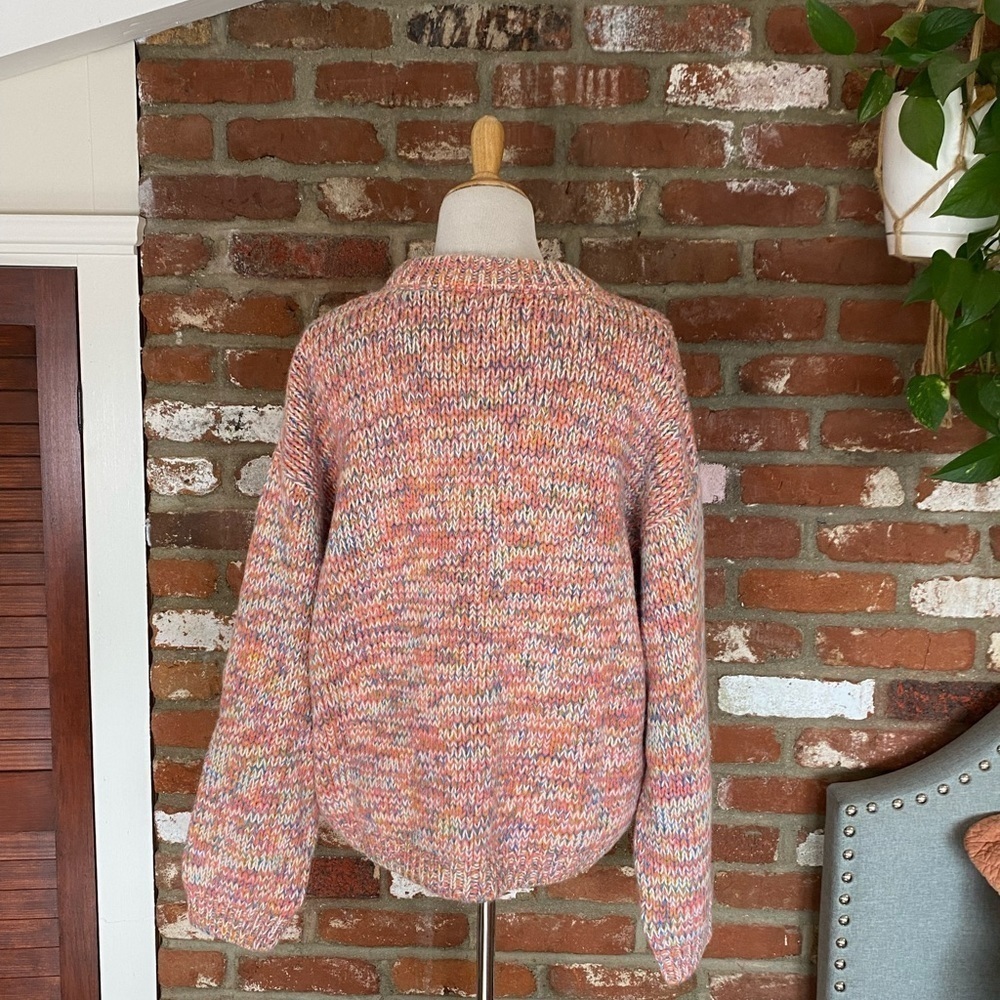 VELVET Drop Shoulder Wool Blend
Sweater Multi-color Pink Size XL New with tags - Picture 5 of 10